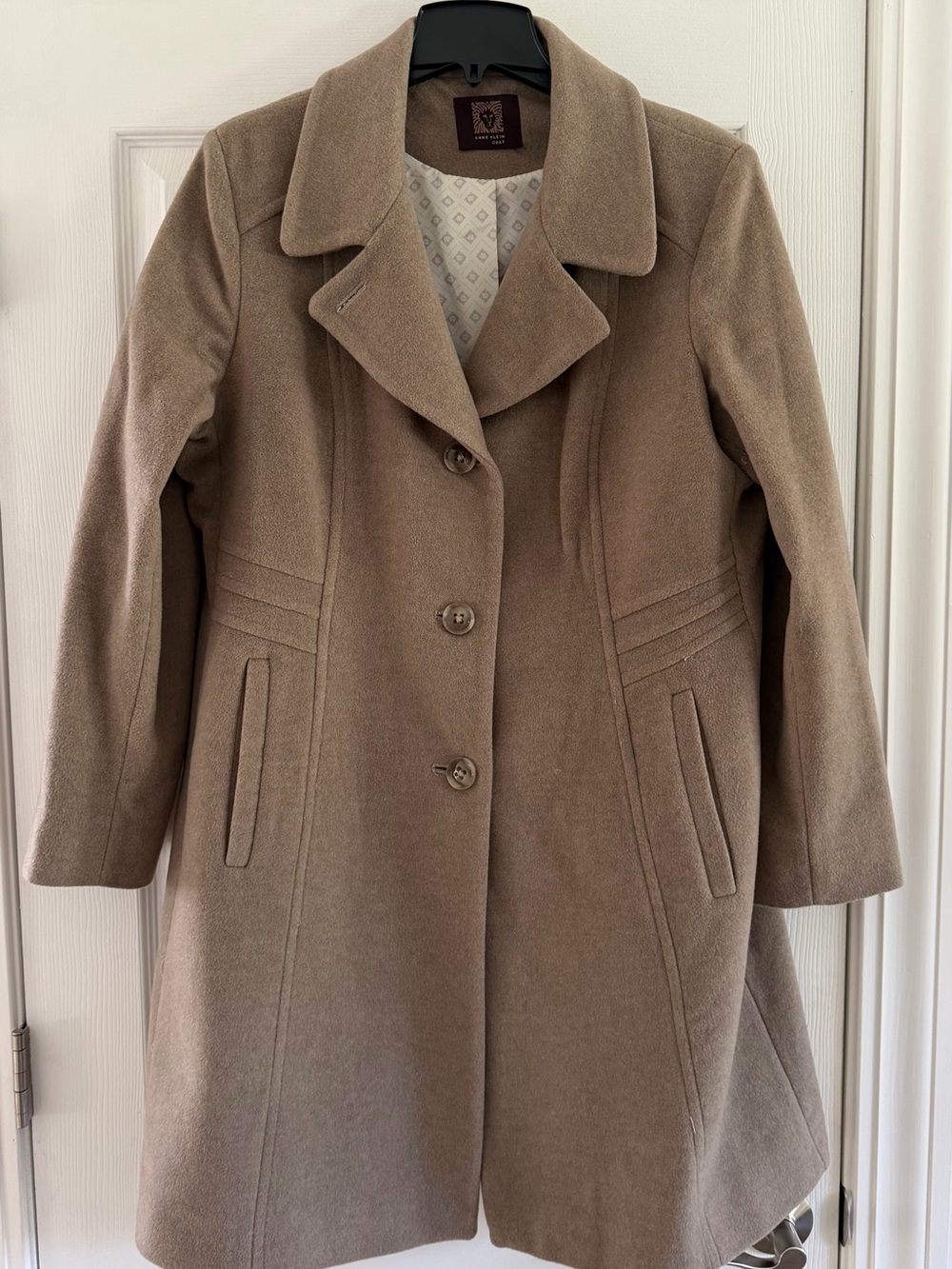 Anne Klein Wool Single-Breasted Coat